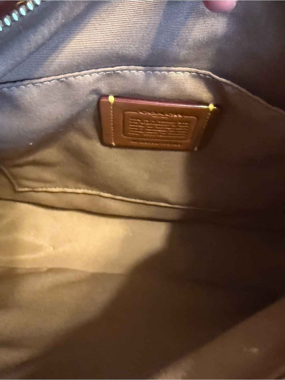 Coach Brown Interior Duffel with Leather Logo Patch